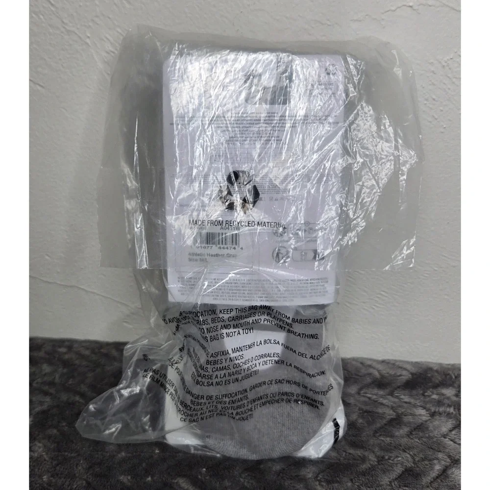 *NEW w/Tag ALO Womens Strappy Siren Grip Sock M/LG 8-11.5 Athletic Heather Grey